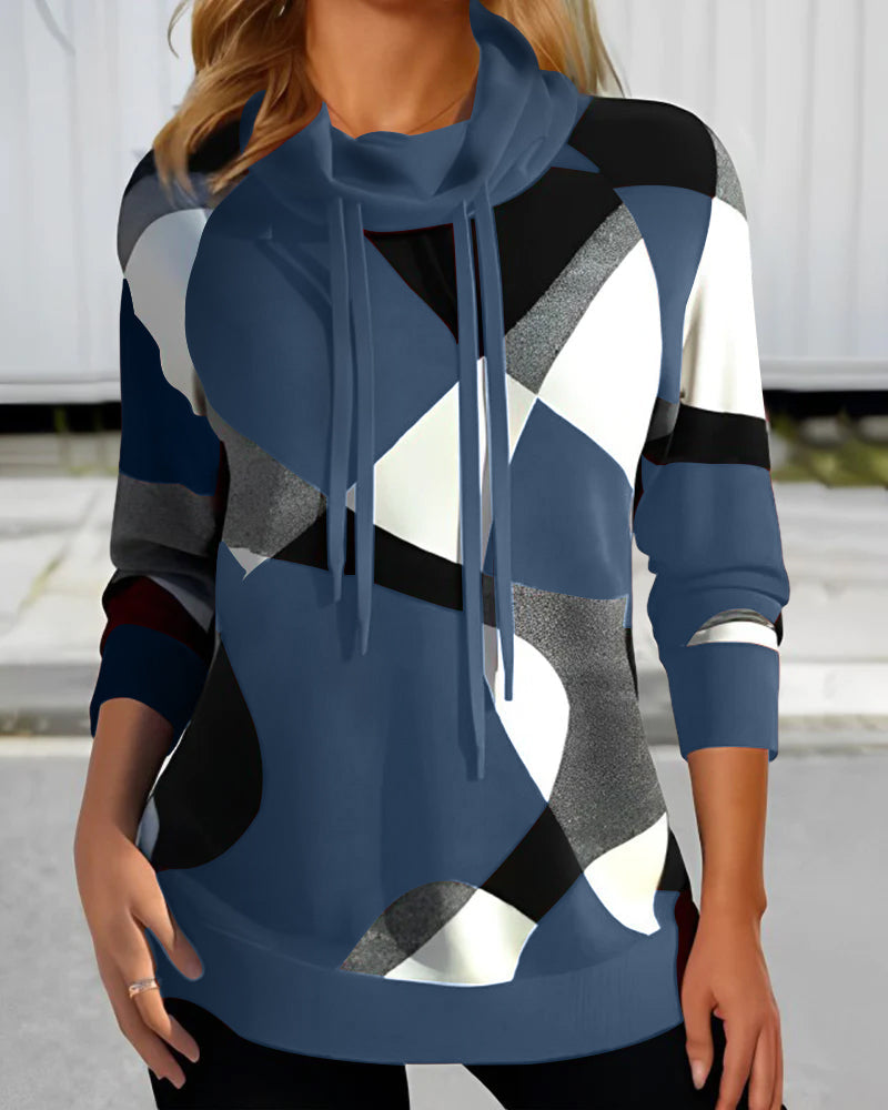 Top Color Block Para Mujer Cuello Redondo Raglan Ana