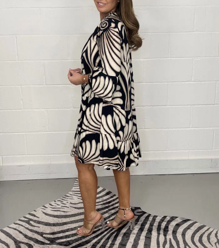 Vestido Verano Ligero Con Mangas Cortas Fresco Suave Ana