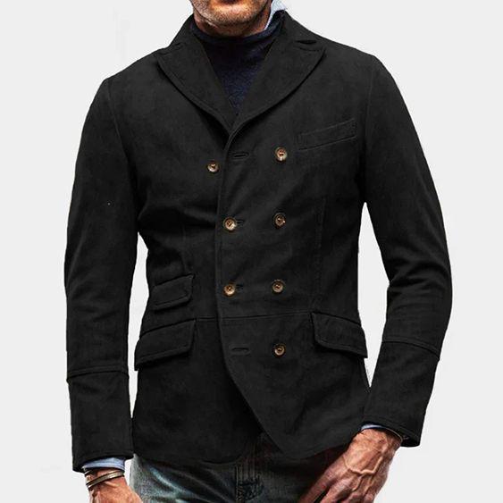 Blazer De Lujo Con Tejido Encerado Y Corte Alejandro
