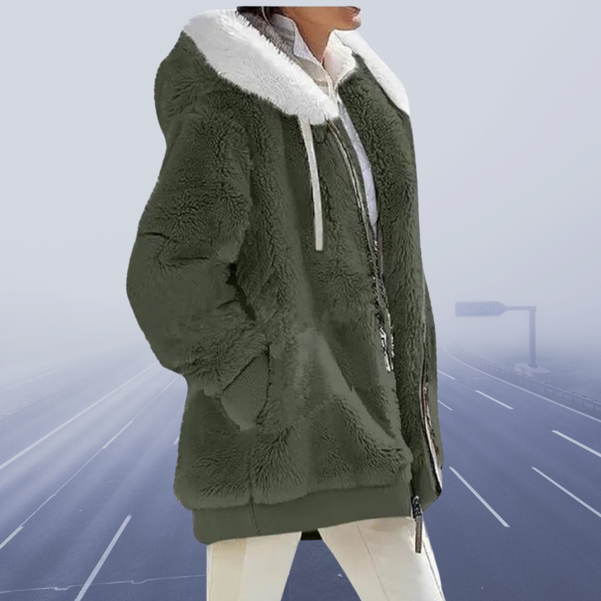 Chaqueta Casual Invierno Con Capucha Comodidad Calidez Ana