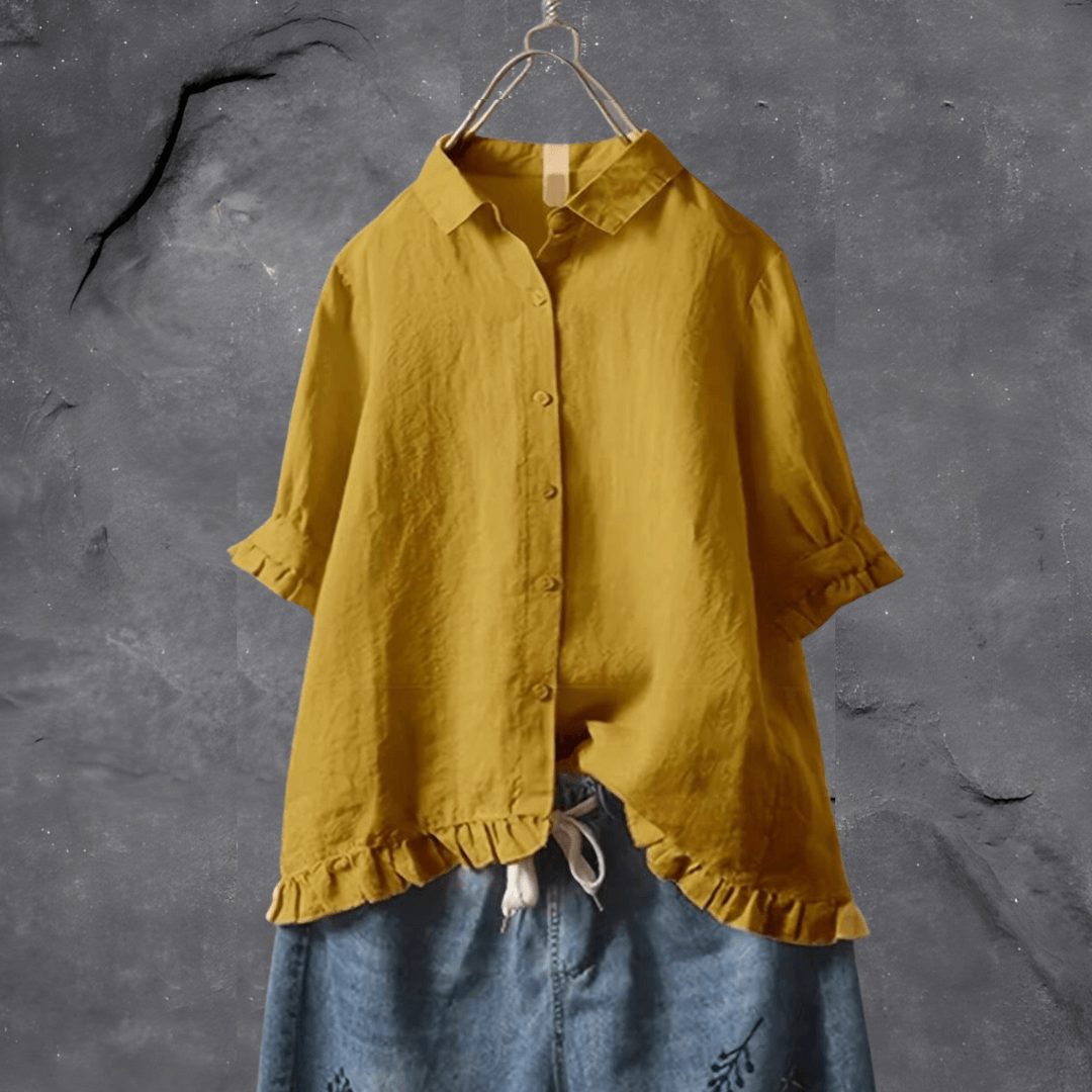 Blusa De Algodón Elisa Elegante Para Mujer Ana Con Estilo