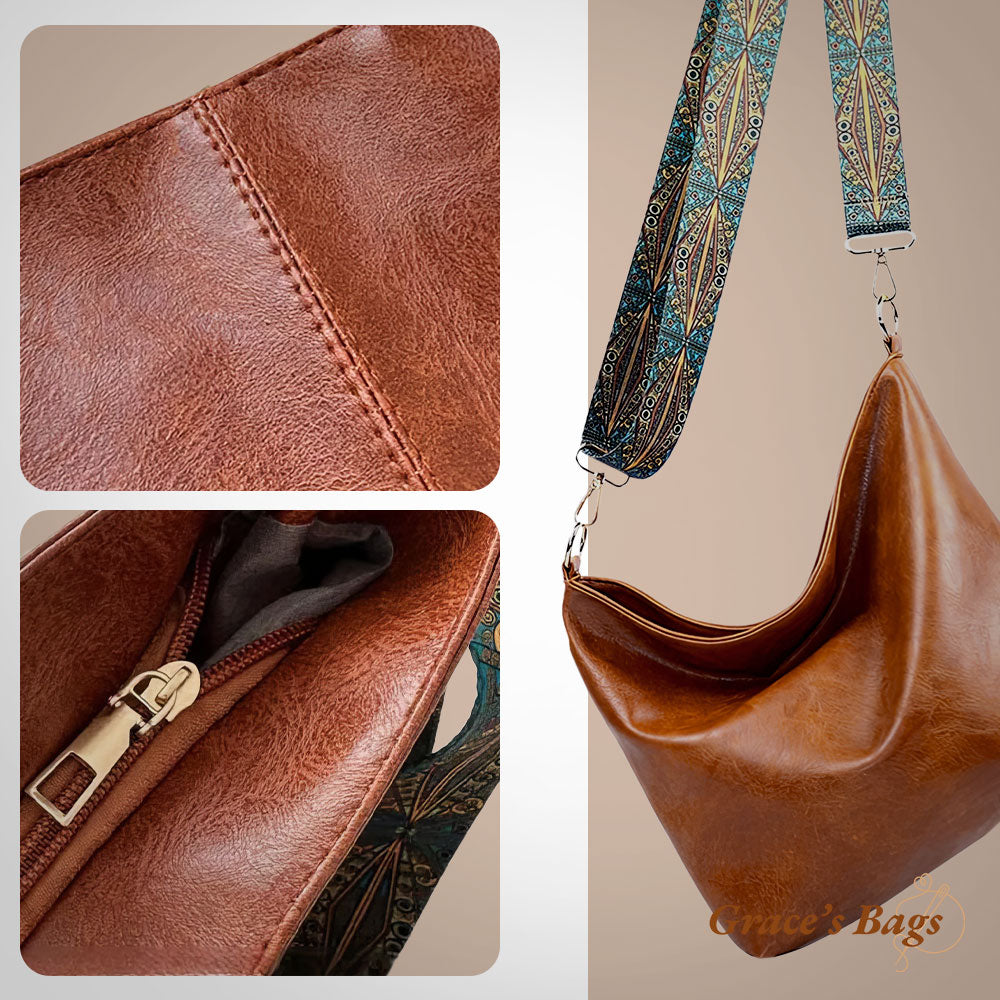 Bolsa de Hombro Vintage Resistente para Diario Urbano Ana