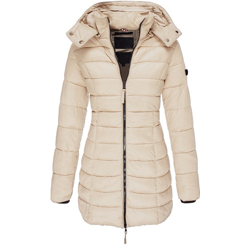 Chaqueta de Poliéster Elegante Con Capucha Y Cremallera Ana