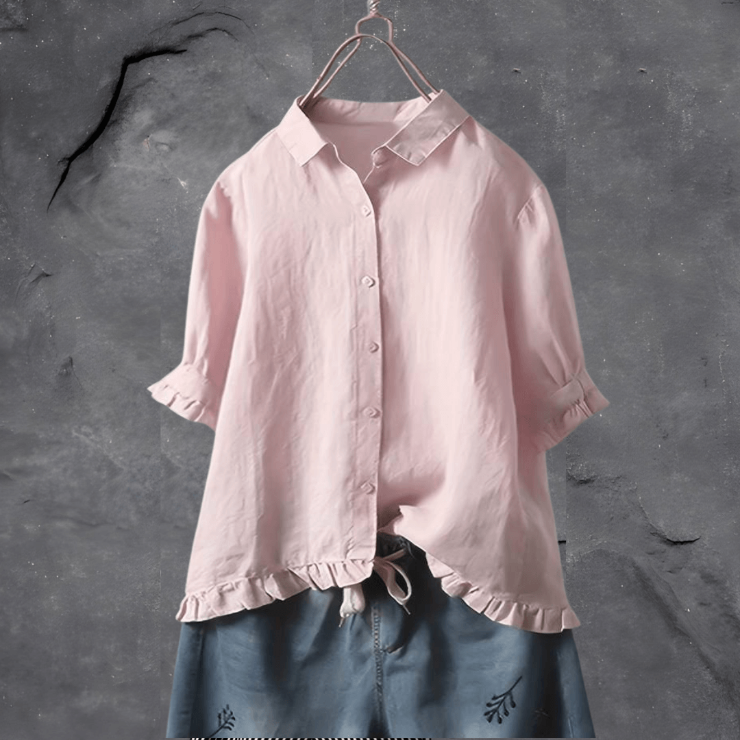 Blusa De Algodón Elisa Elegante Para Mujer Ana Con Estilo