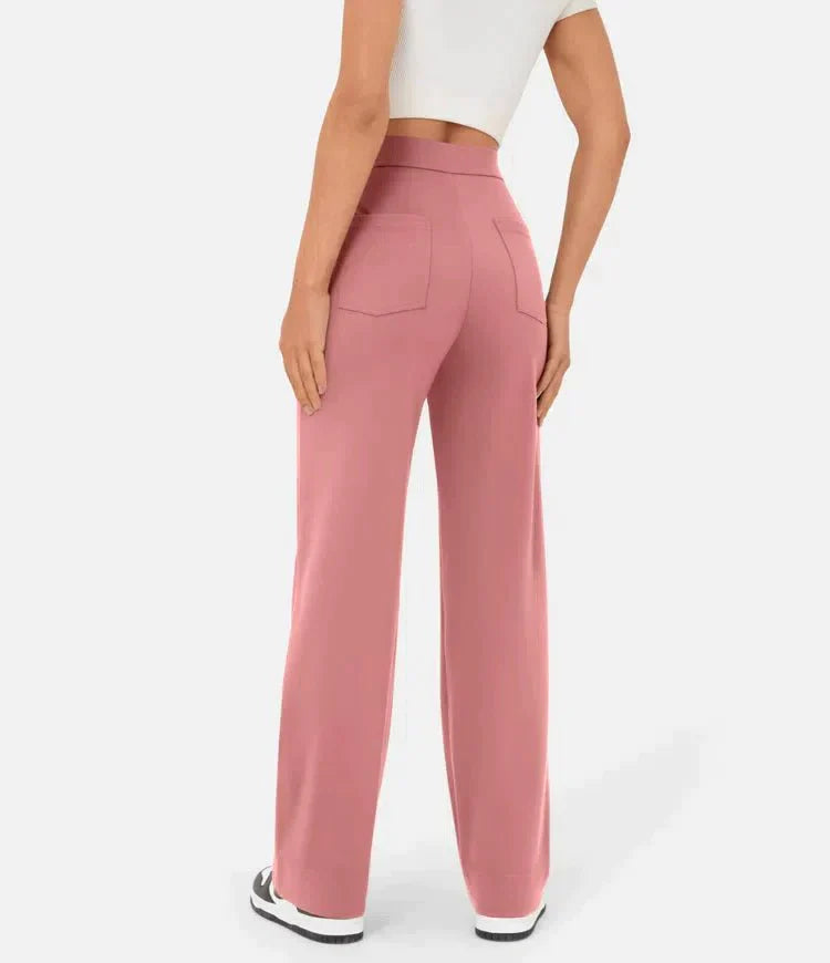 Pantalón Tiro Alto Elástico Cómodo Cintura Fina Carlos