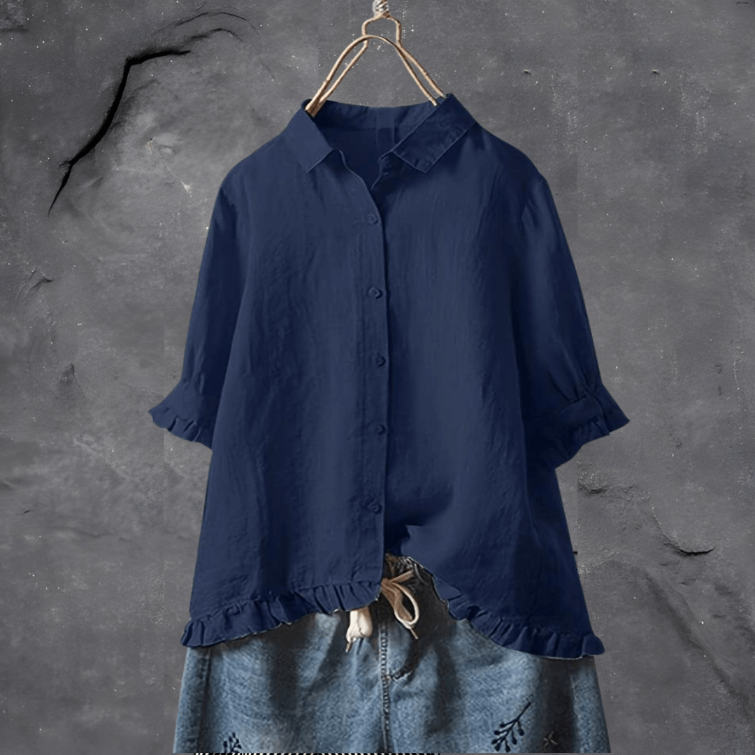 Blusa De Algodón Elisa Elegante Para Mujer Ana Con Estilo