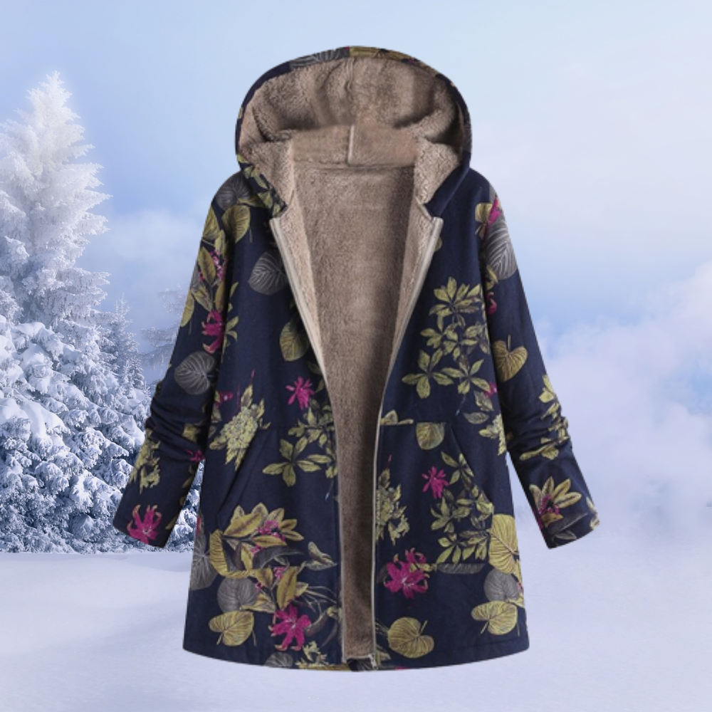 Chaqueta Polar Con Capucha Cálida Para Mujer Invierno Ana