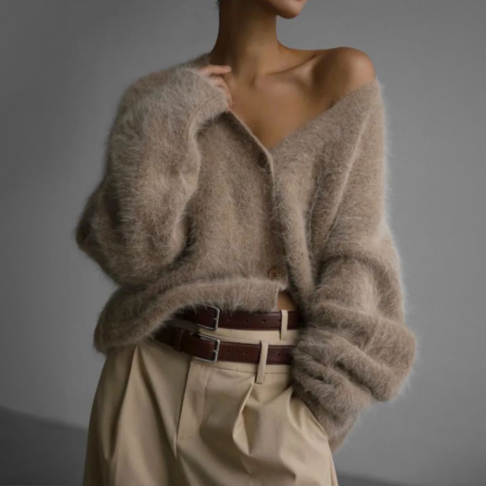 Chaqueta De Punto Ultra Suave Con Acabado Premium Ana