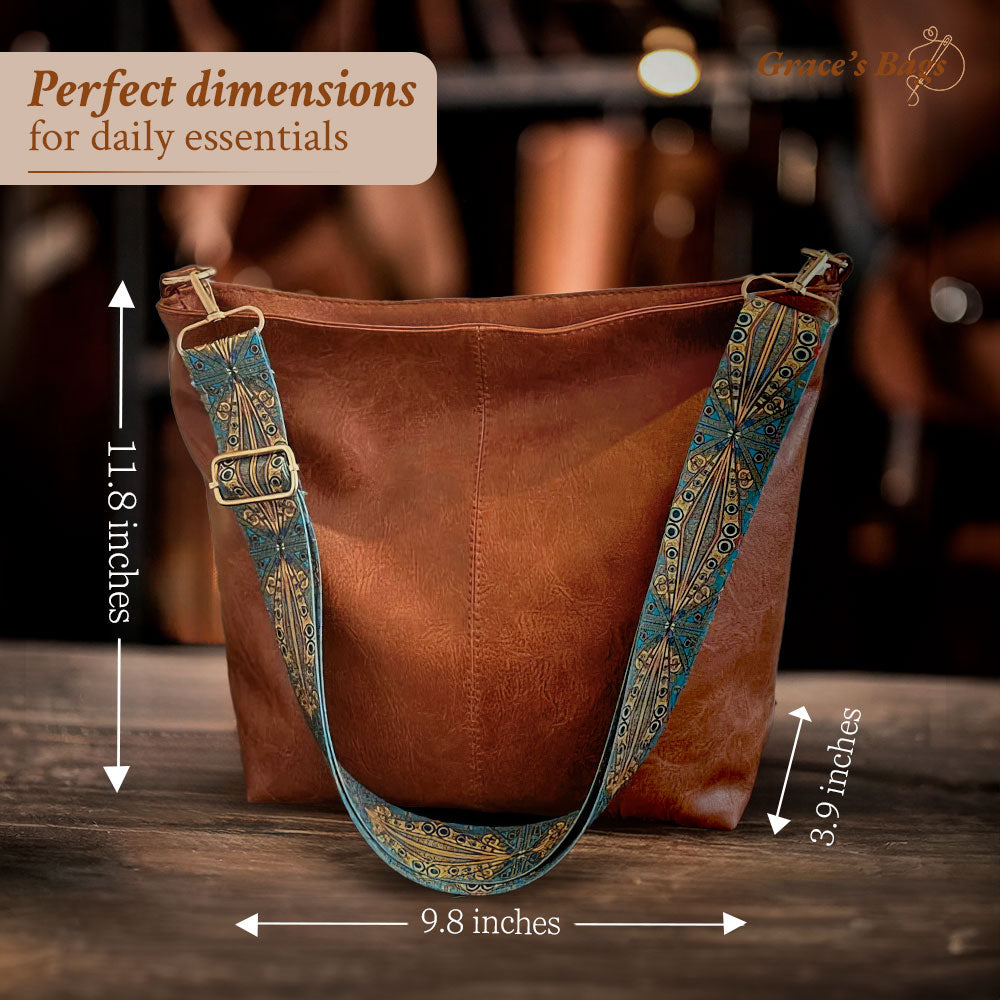 Bolsa de Hombro Vintage Resistente para Diario Urbano Ana