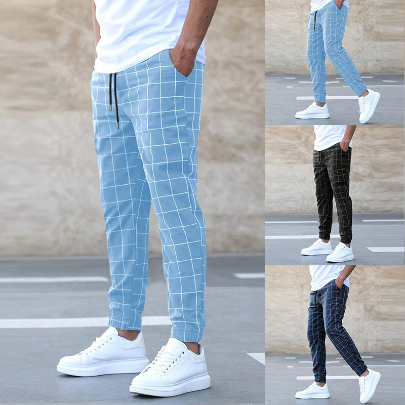 Pantalón De Chándal A Cuadros Cómodo Para Diario Carlos