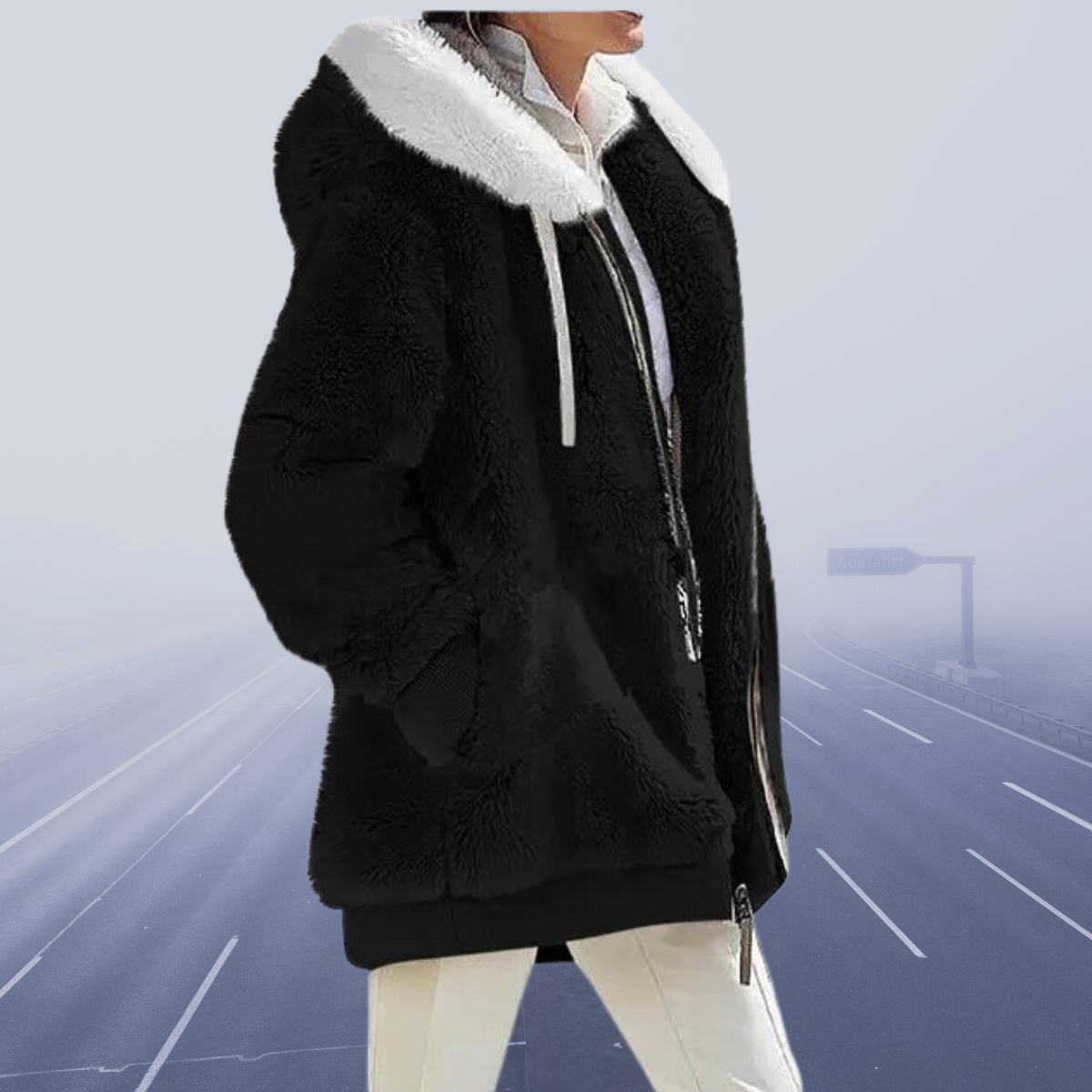 Chaqueta Casual Invierno Con Capucha Comodidad Calidez Ana
