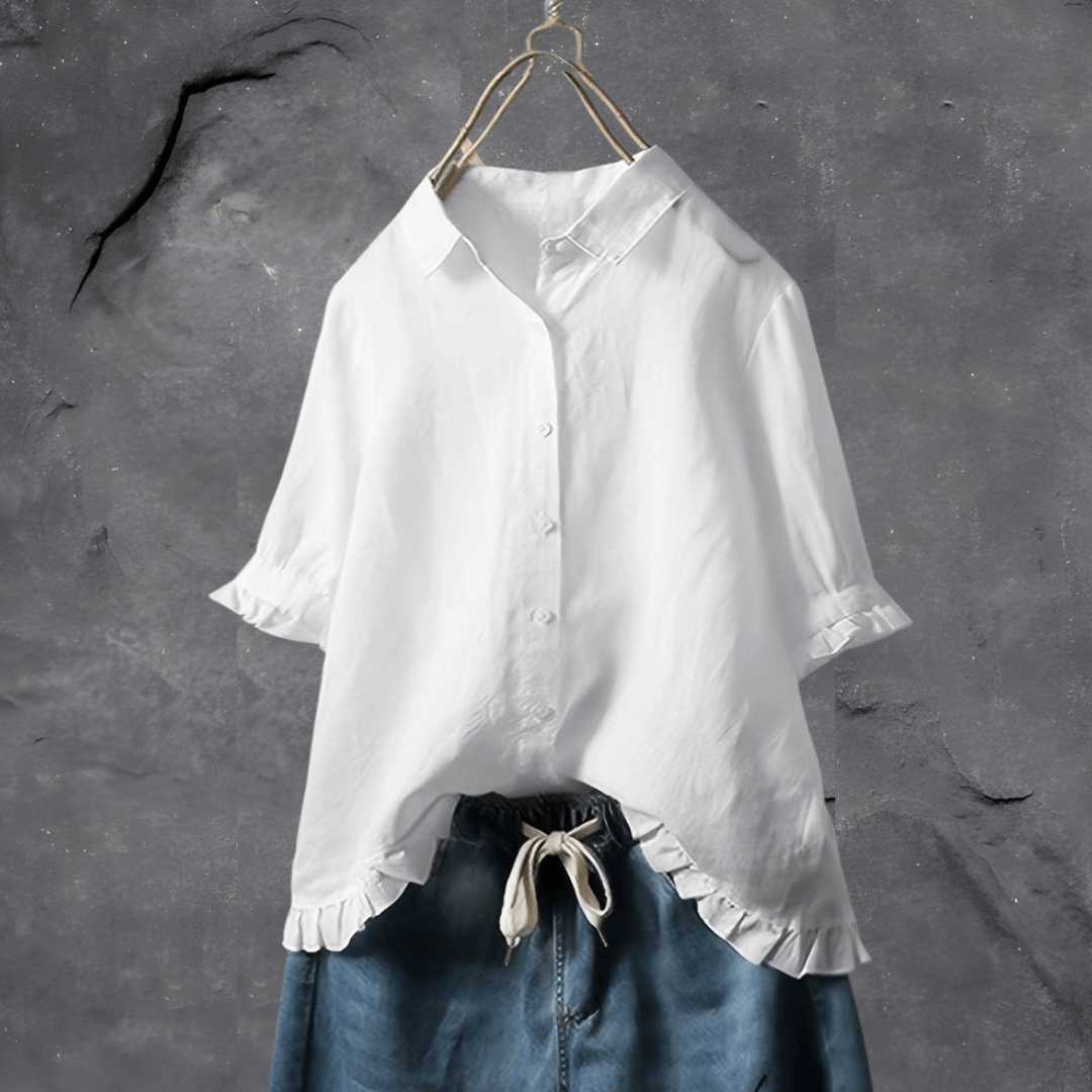 Blusa De Algodón Elisa Elegante Para Mujer Ana Con Estilo