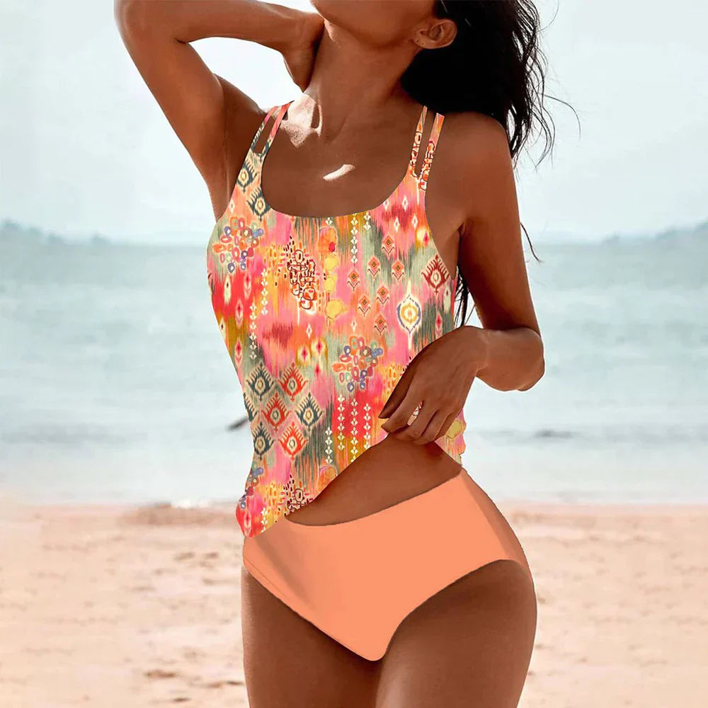 Traje De Baño Mujer Estilo Elegante Y Cómodo Estampado Ana