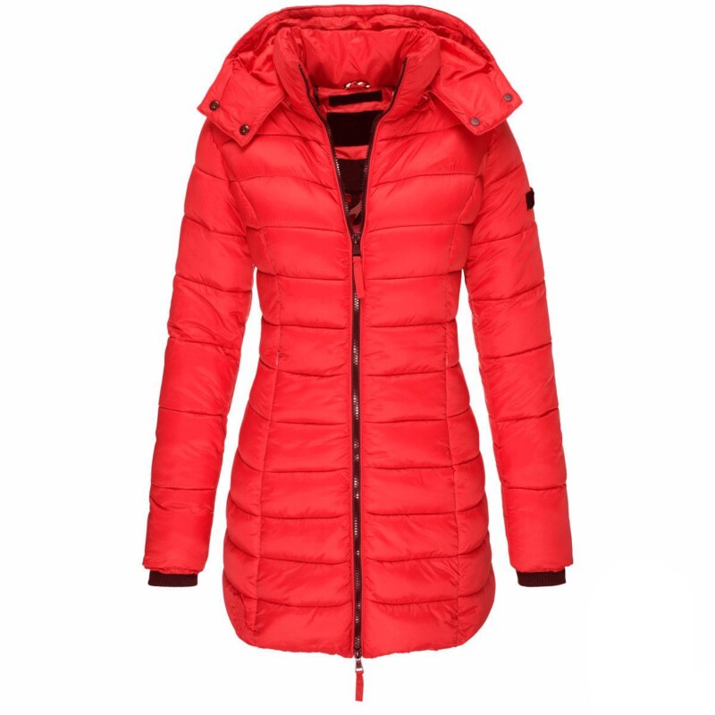 Chaqueta de Poliéster Elegante Con Capucha Y Cremallera Ana