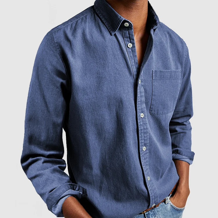 Camisa Casual Tim Mangas Largas Estilo Relajado Ana