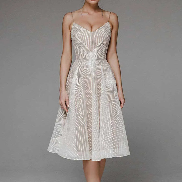 Vestido Espalda Descubierta Elegante de Fiesta Gala Ana