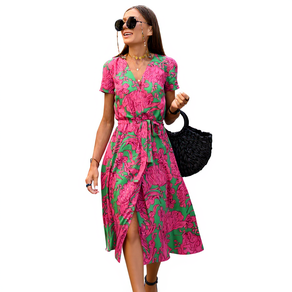 Vestido Elegante De Calidad Con Tejido Premium Y Corte Ana