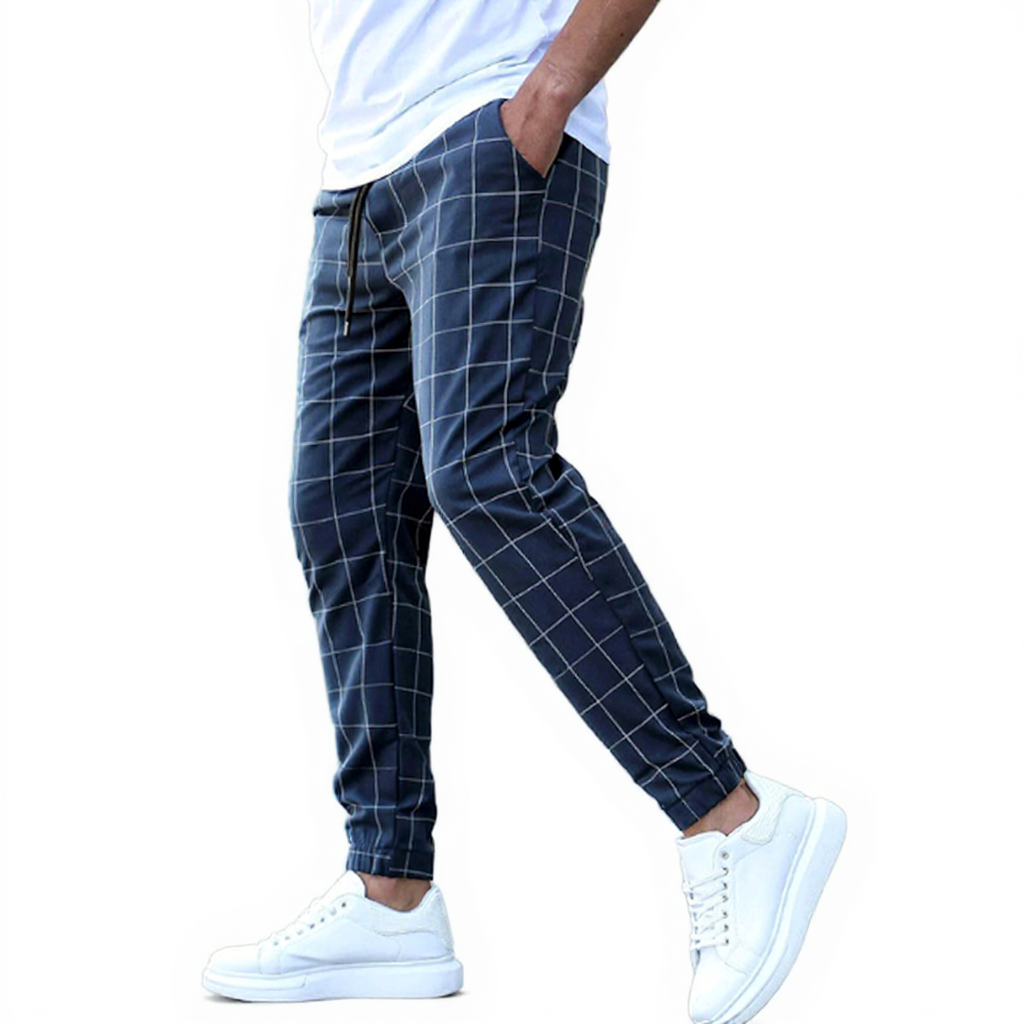 Pantalón De Chándal A Cuadros Cómodo Para Diario Carlos