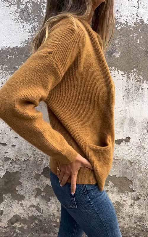 Chaqueta de Punto Con Cremallera Suave y Cálida María