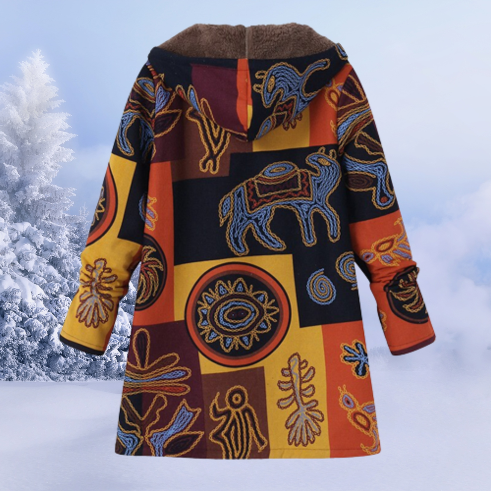 Chaqueta Polar Con Capucha Cálida Para Mujer Invierno Ana