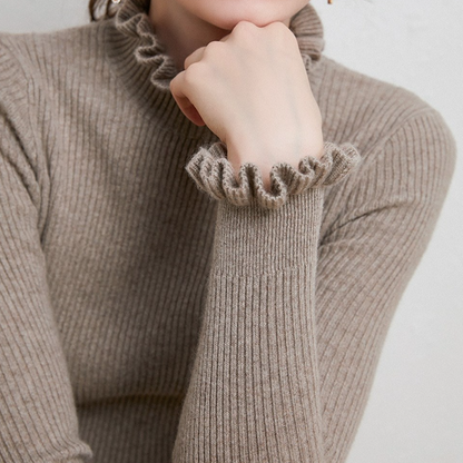 Organic Silk Turtleneck Sweater Warm Cozy