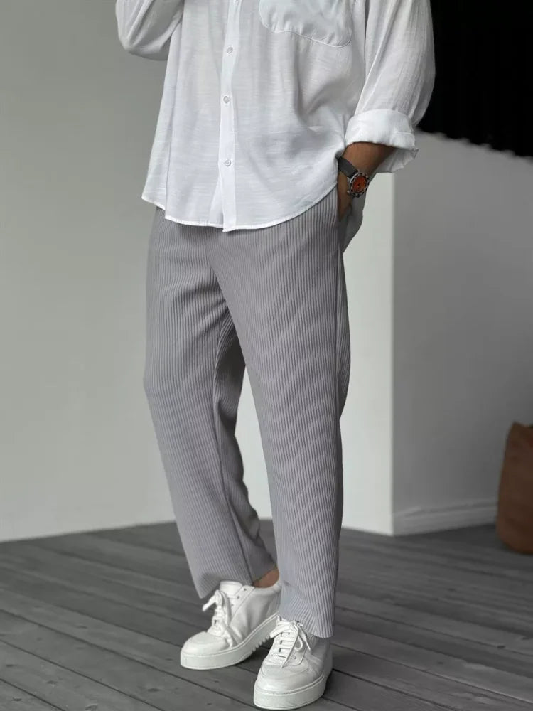 Pantalón Lujo Hombre Comodidad Superior Tejido Suave Carlos