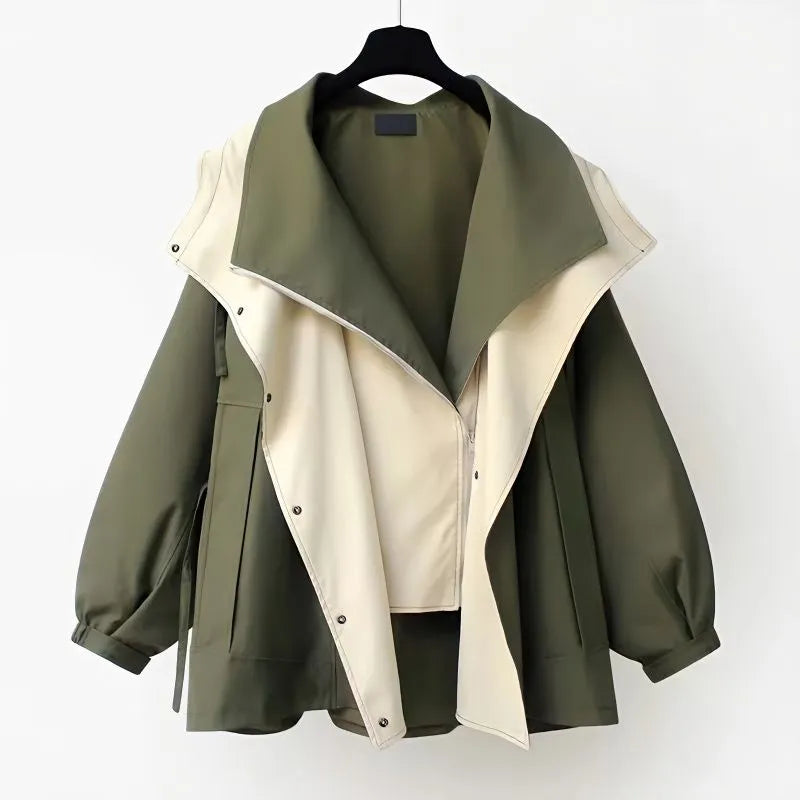 Capa Ligera Impermeable Oversize Capucha Elegante Sofía