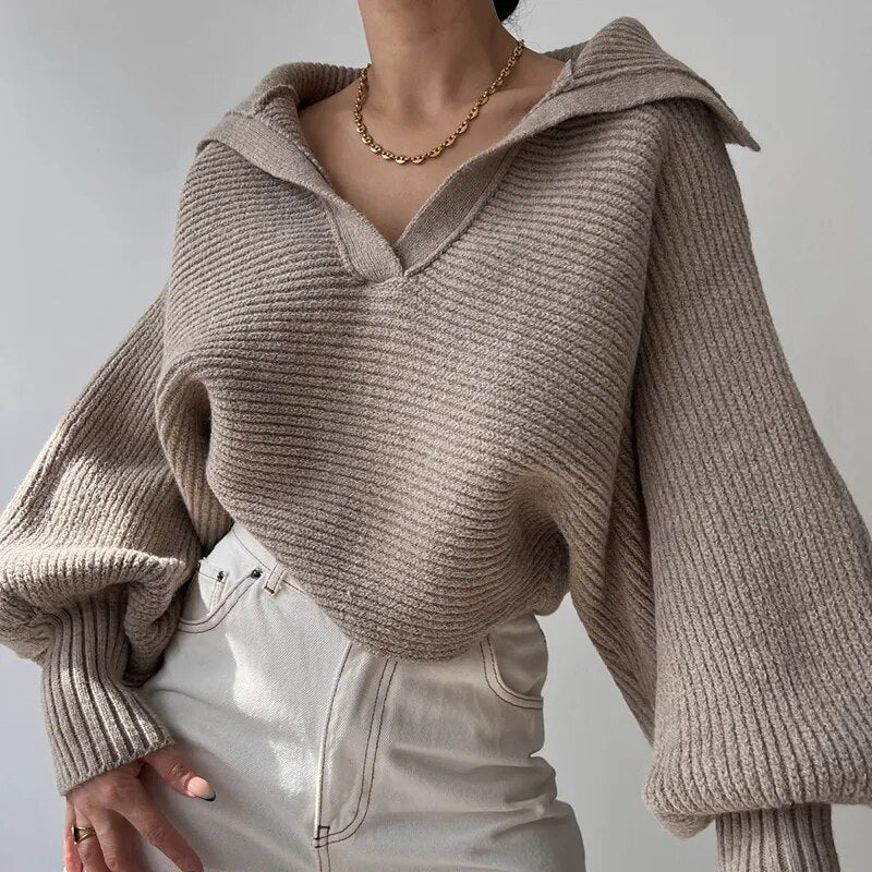 Suéter Velour Suave Con Borde Oversize Y Calidez Luis