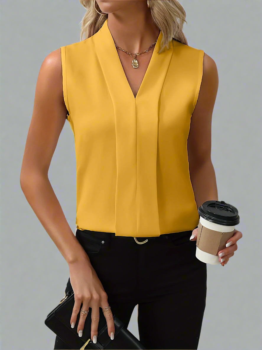 Blusa Sin Mangas Con Escote En V Romee Para Mujer Ana