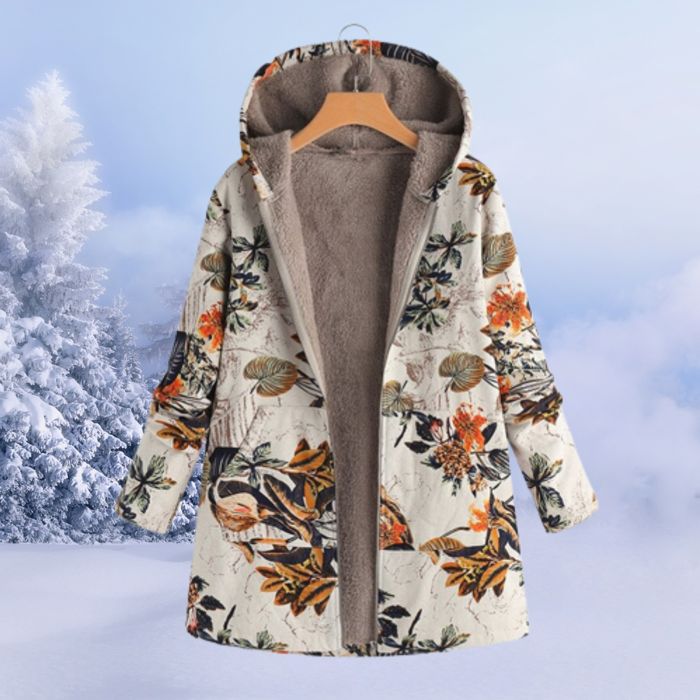 Chaqueta Polar Con Capucha Cálida Para Mujer Invierno Ana