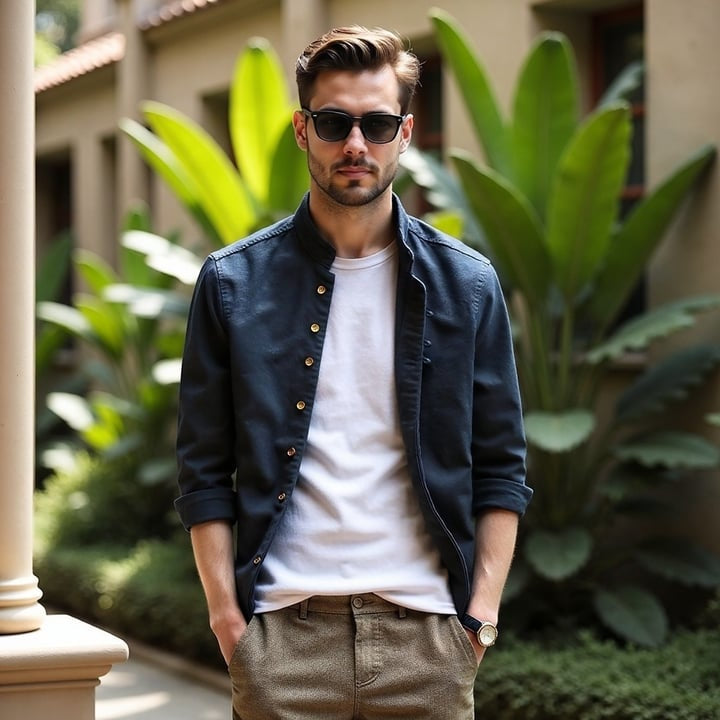Camisa Japonesa Estilo Katana para Hombres Cómoda Luis