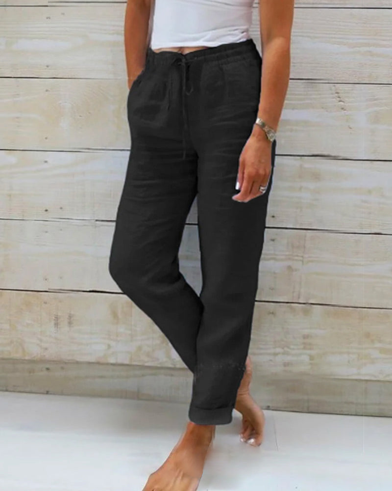 Pantalón Esteralda Cintura Elástica Comodidad Ligera Ana