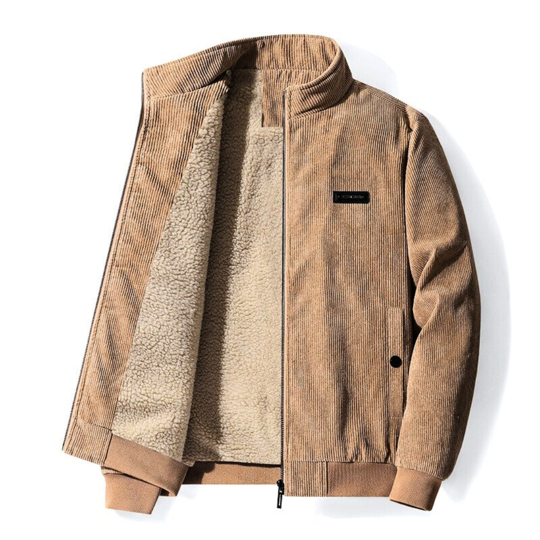 Chaqueta Vintage De Pana Con Forro De Felpa Suave Ana