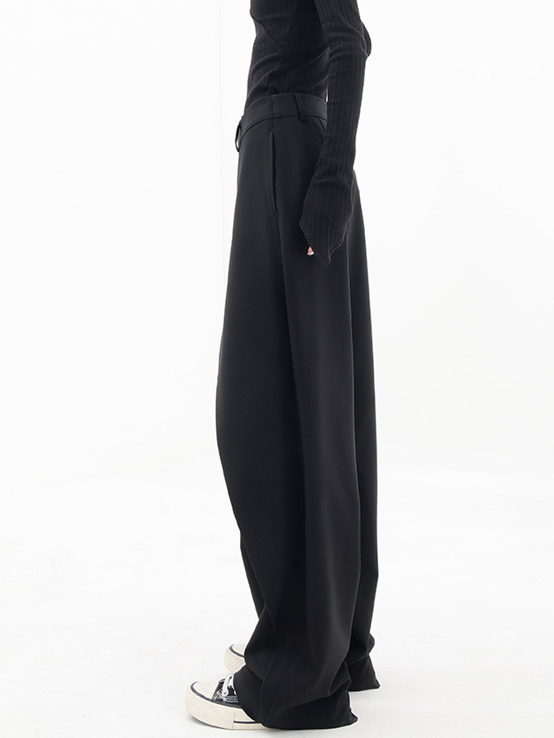 Pantalón Baggy Elegante Asimétrico Cintura Alta Carlos