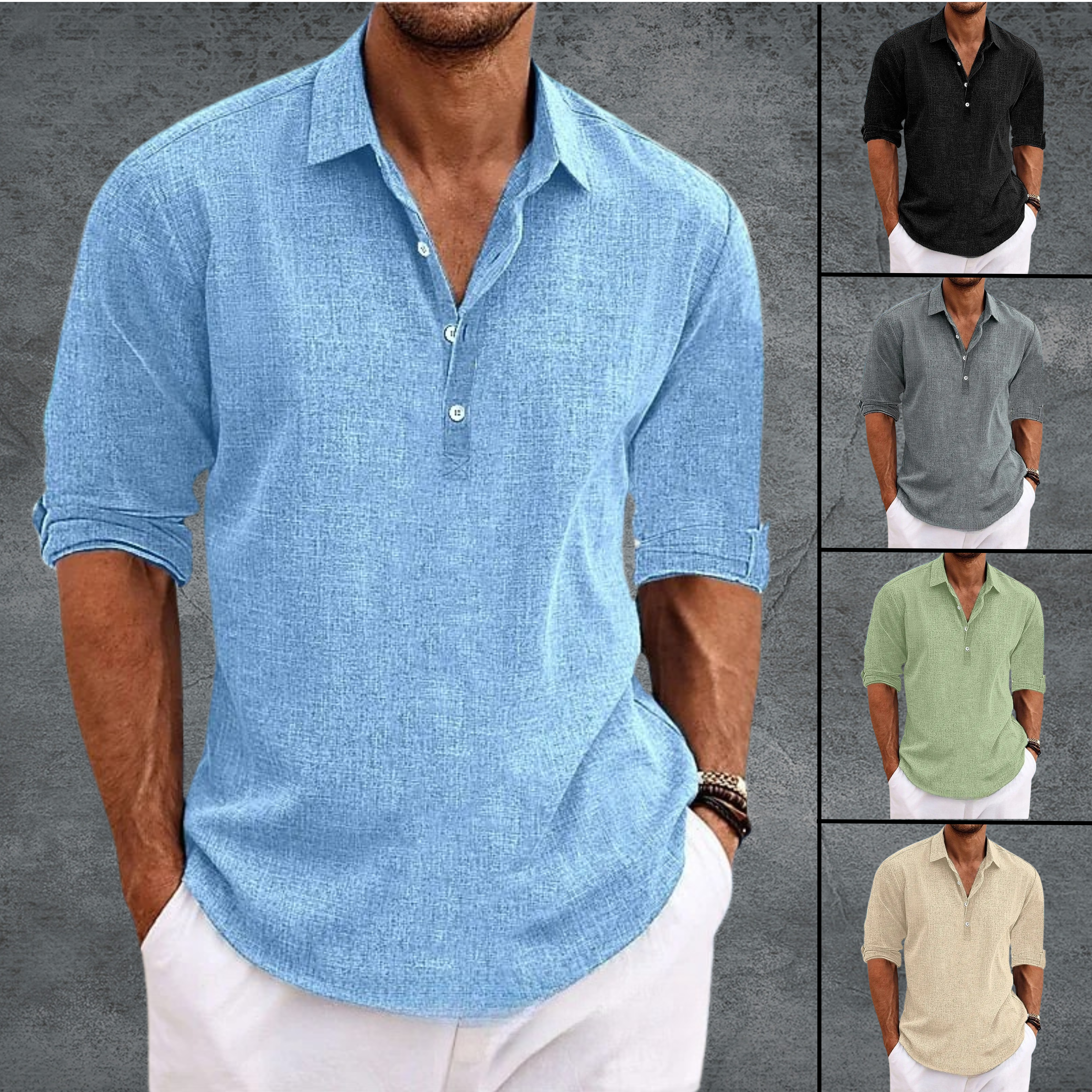 Camisa Ligera Fluida Con Cuello Abierto Para Mujer María