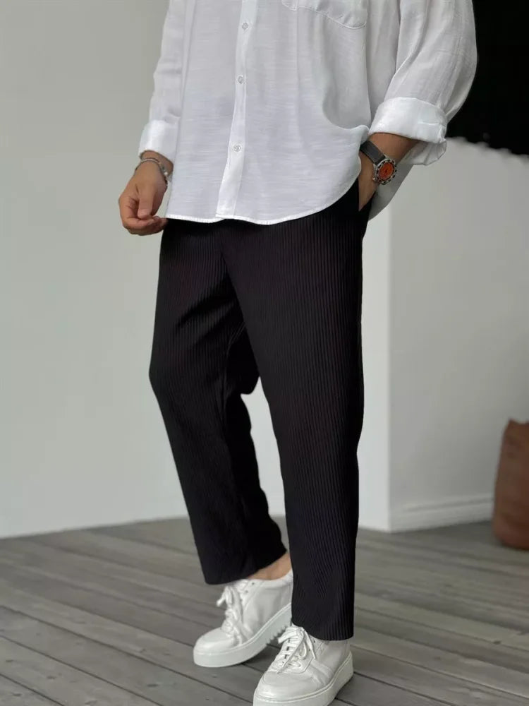 Pantalón Lujo Hombre Comodidad Superior Tejido Suave Carlos