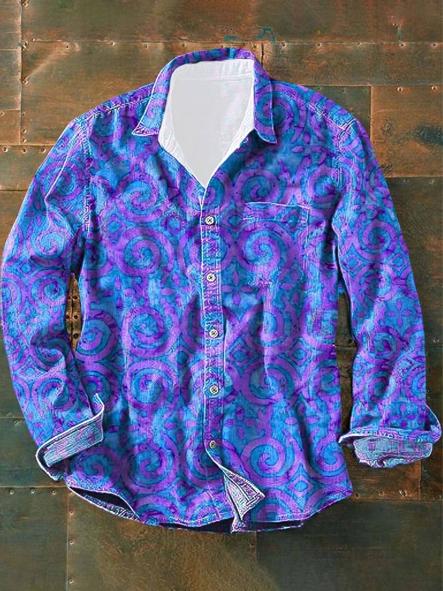 Camisa Unisex Multicolor Con Estampado Moderno Carlos