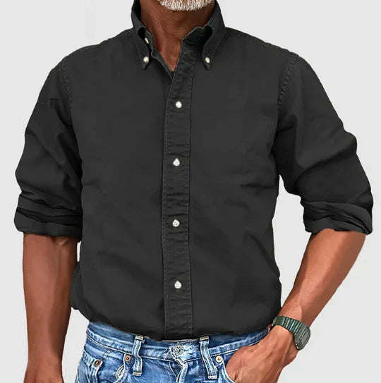 Camisa Clásica Manga Larga Versátil Formal Para Ana