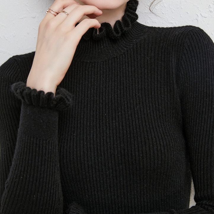 Organic Silk Turtleneck Sweater Warm Cozy