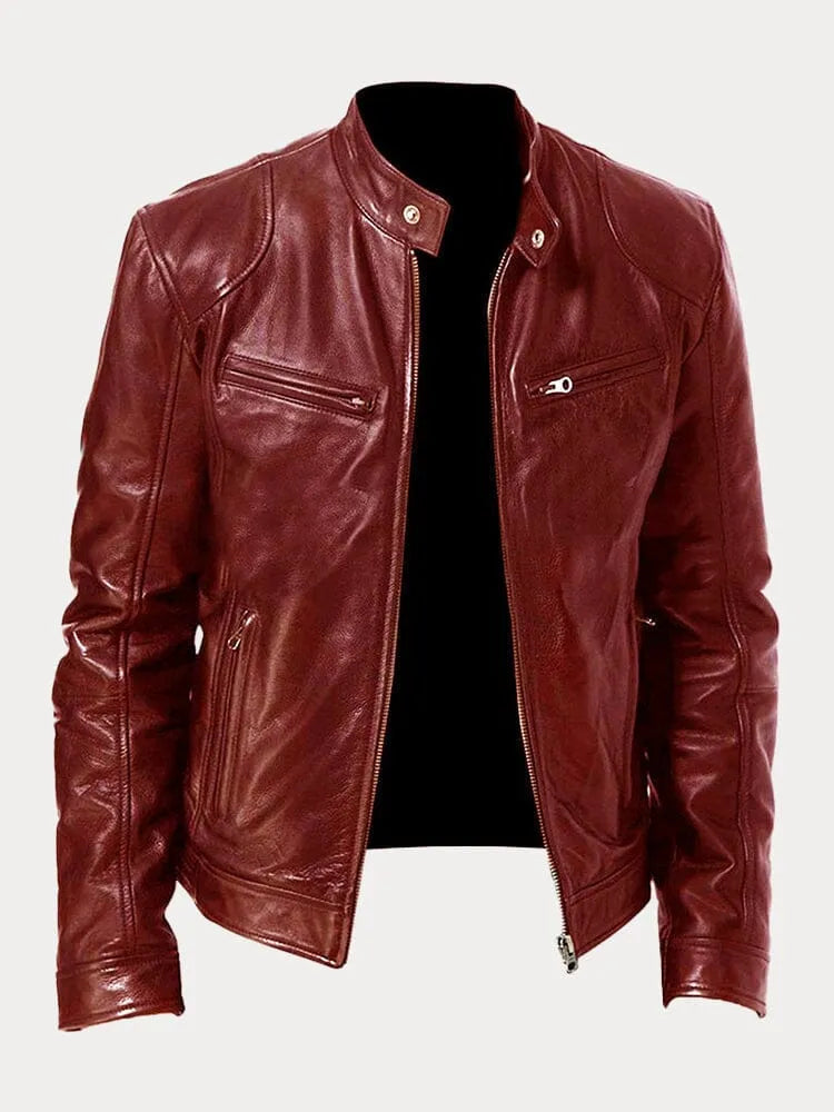 Chaqueta De Cuero Premium Con Estilo Moderno Carlos