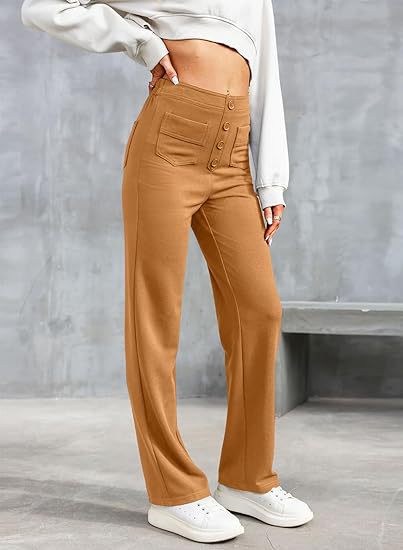 Pantalón Tiro Alto Elástico Cómodo Cintura Fina Carlos