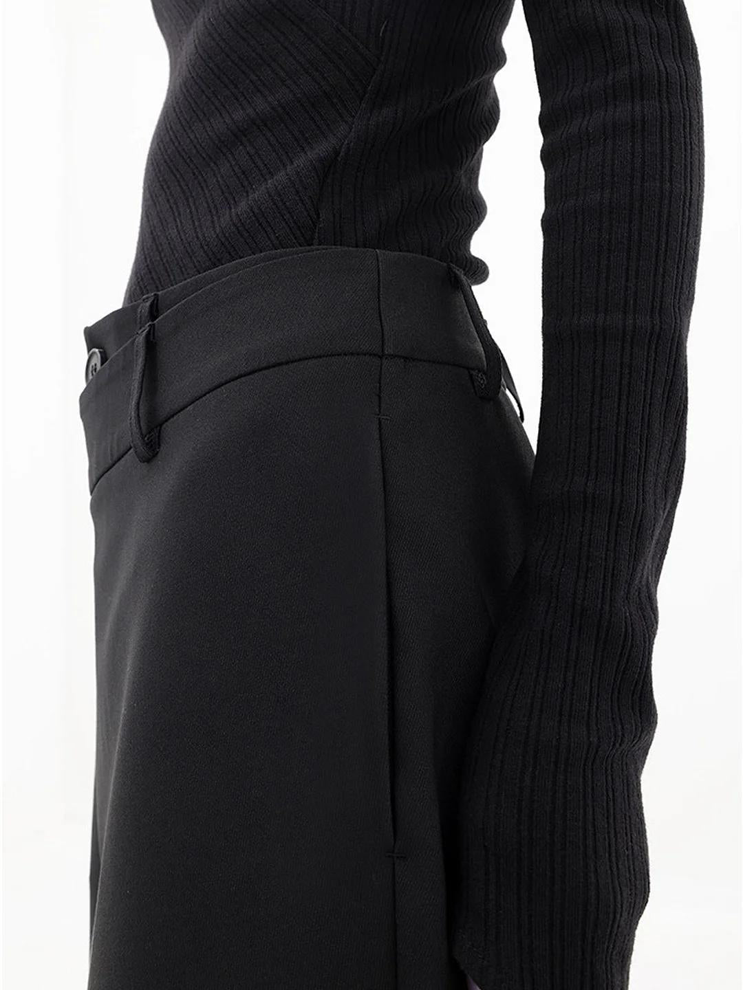 Pantalón Baggy Elegante Asimétrico Cintura Alta Carlos