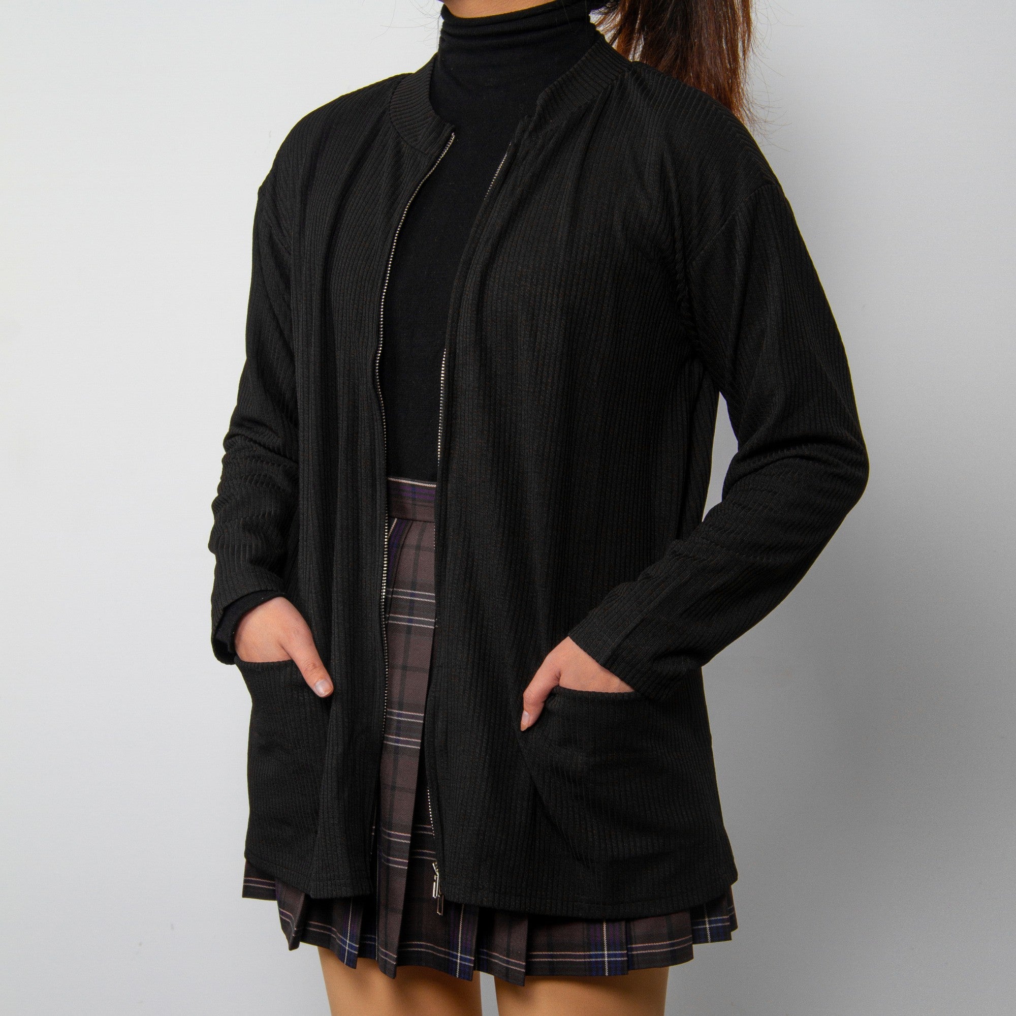 Chaqueta de Punto Con Cremallera Suave y Cálida María