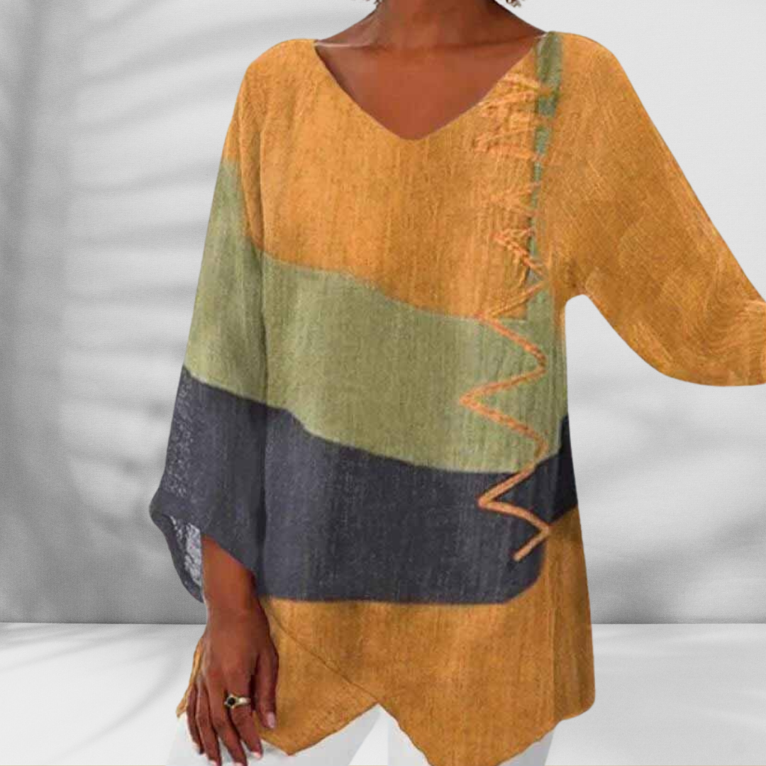 Blusa Patchwork Mujer Fresca Tejido Transpirable Ana