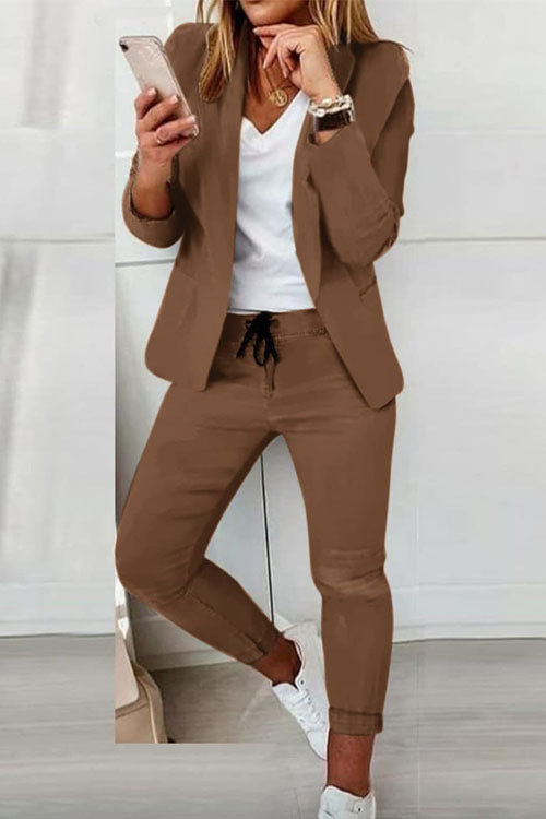 Conjunto Elegante Mujer Dos Piezas Chaqueta Pantalón Lucía
