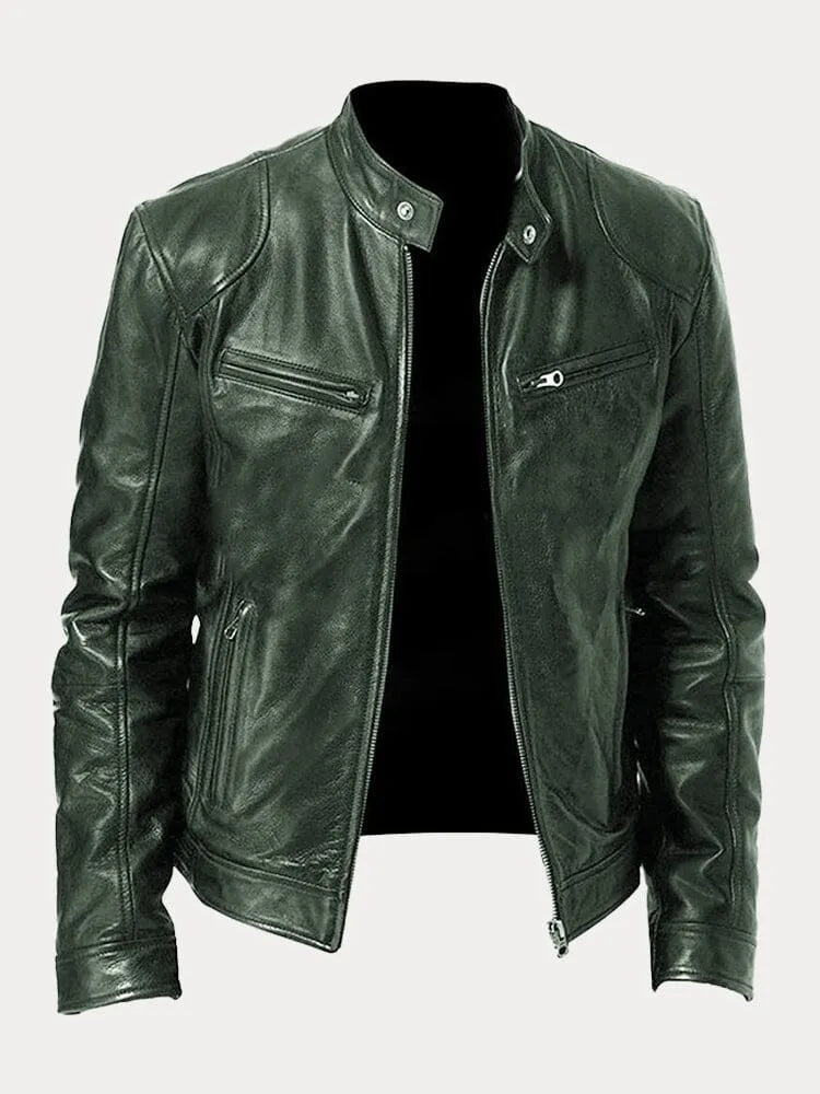 Chaqueta De Cuero Premium Con Estilo Moderno Carlos