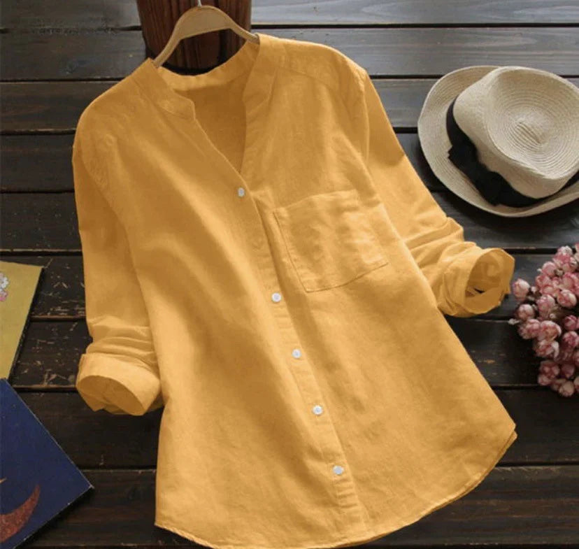 Camisa Casual Mujer Tejido Suave Y Libertad Diario Ana
