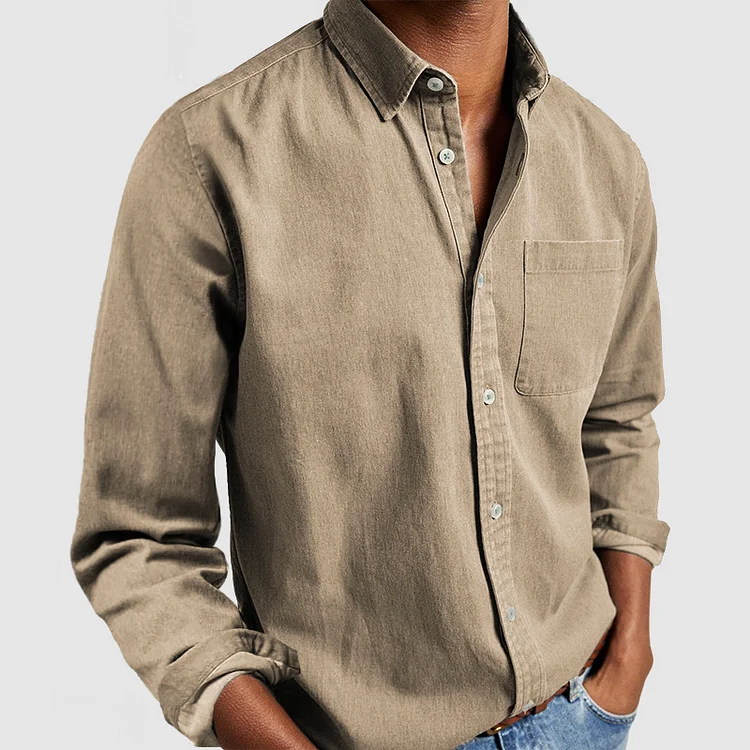 Camisa Casual Tim Mangas Largas Estilo Relajado Ana