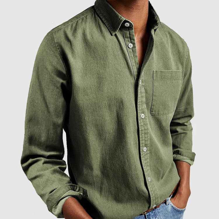 Camisa Casual Tim Mangas Largas Estilo Relajado Ana