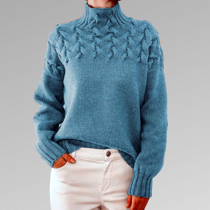 Suéter Cuello Alto Cómodo Estiloso Versátil Urbano Mateo